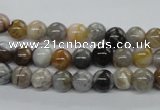 CAG971 15.5 inches 6mm round bamboo leaf agate gemstone beads