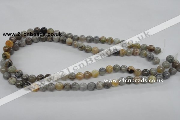 CAG972 15.5 inches 8mm round bamboo leaf agate gemstone beads