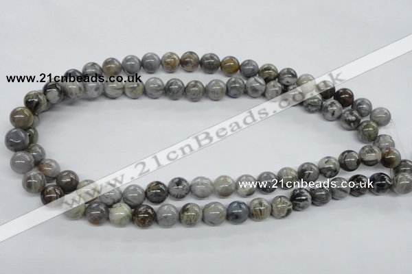 CAG973 15.5 inches 10mm round bamboo leaf agate gemstone beads