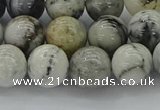 CAG9733 15.5 inches 10mm round black & white agate beads wholesale