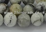 CAG9734 15.5 inches 12mm round black & white agate beads wholesale