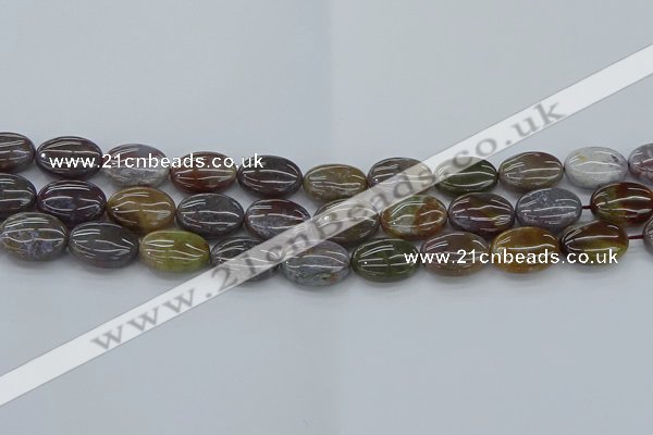 CAG9741 15.5 inches 12*16mm oval Indian agate beads wholesale