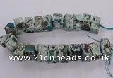 CAG9751 15.5 inches 15*28mm - 17*30mm cuboid ocean agate beads