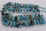 CAG9756 15.5 inches 9*25mm - 11*35mm sticks ocean agate beads