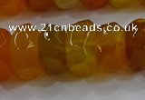 CAG9762 15.5 inches 8*16mm faceted rondelle agate gemstone beads