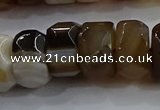 CAG9776 15.5 inches 8*16mm faceted rondelle agate gemstone beads