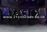 CAG9778 15.5 inches 8*16mm faceted rondelle agate gemstone beads