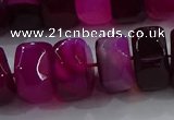 CAG9779 15.5 inches 8*16mm faceted rondelle agate gemstone beads