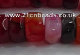 CAG9780 15.5 inches 8*16mm faceted rondelle agate gemstone beads