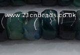 CAG9784 15.5 inches 8*16mm faceted rondelle agate gemstone beads