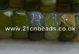 CAG9786 15.5 inches 8*16mm faceted rondelle agate gemstone beads