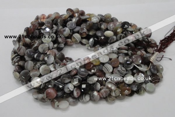 CAG979 15.5 inches 20mm faceted coin botswana agate beads wholesale