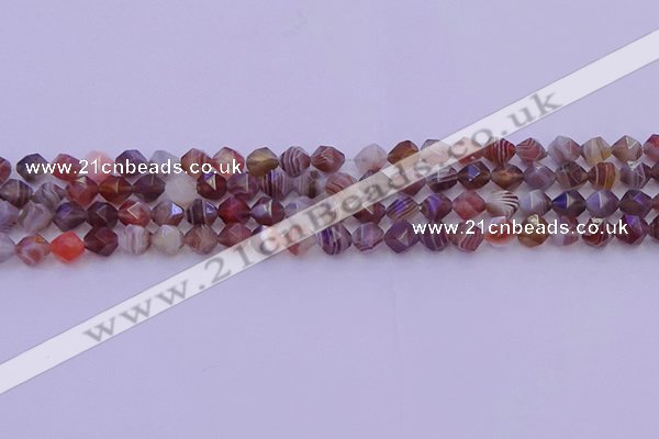 CAG9791 15.5 inches 6mm faceted nuggets botswana agate beads