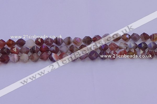 CAG9792 15.5 inches 8mm faceted nuggets botswana agate beads