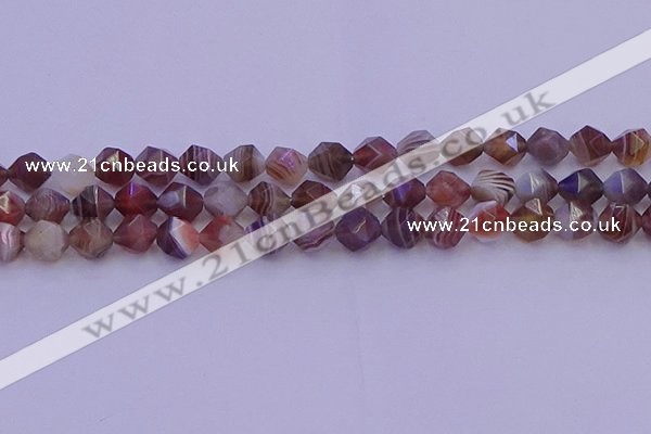 CAG9793 15.5 inches 10mm faceted nuggets botswana agate beads