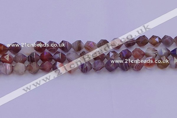 CAG9794 15.5 inches 12mm faceted nuggets botswana agate beads