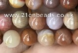 CAG9805 15.5 inches 6mm round wood agate beads wholesale