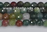 CAG9830 15.5 inches 4mm faceted round Indian agate beads