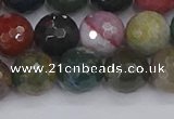 CAG9833 15.5 inches 10mm faceted round Indian agate beads