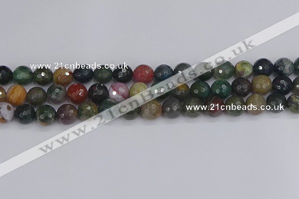 CAG9833 15.5 inches 10mm faceted round Indian agate beads