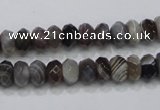 CAG988 15.5 inches 5*8mm faceted rondelle botswana agate beads