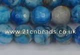 CAG9885 15.5 inches 10mm faceted round blue crazy lace agate beads