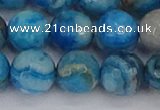 CAG9886 15.5 inches 12mm faceted round blue crazy lace agate beads