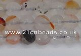 CAG9890 15.5 inches 6mm faceted round dendritic agate beads