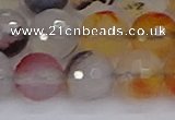 CAG9893 15.5 inches 12mm faceted round dendritic agate beads