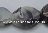 CAG991 15.5 inches 25*30mm faceted freeform botswana agate beads