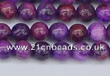 CAG9918 15.5 inches 6mm round purple crazy lace agate beads