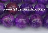 CAG9921 15.5 inches 12mm round purple crazy lace agate beads