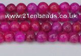 CAG9924 15.5 inches 4mm round fuchsia crazy lace agate beads