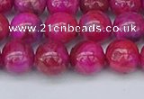 CAG9926 15.5 inches 8mm round fuchsia crazy lace agate beads