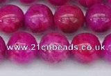 CAG9927 15.5 inches 10mm round fuchsia crazy lace agate beads