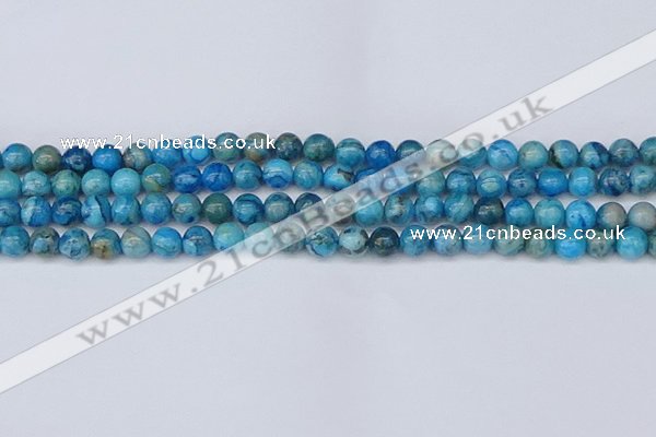 CAG9932 15.5 inches 6mm round blue crazy lace agate beads