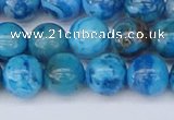 CAG9933 15.5 inches 8mm round blue crazy lace agate beads