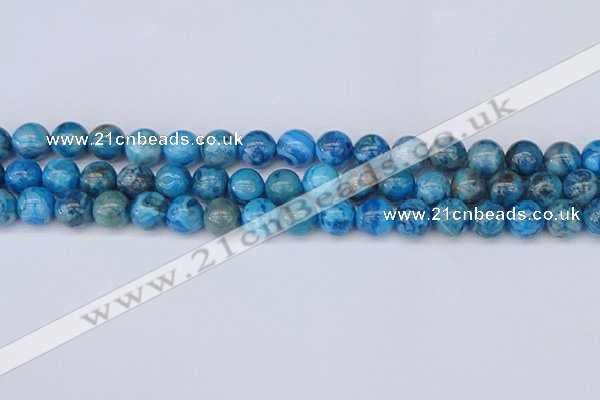 CAG9933 15.5 inches 8mm round blue crazy lace agate beads