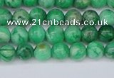 CAG9938 15.5 inches 4mm round green crazy lace agate beads