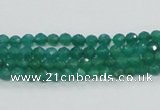 CAJ01 15.5 inches 4mm faceted round green aventurine jade beads