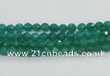 CAJ01 15.5 inches 4mm faceted round green aventurine jade beads