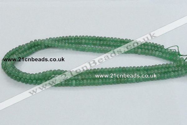 CAJ10 15.5 inches 4*6mm rondelle green aventurine jade beads