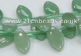 CAJ11 15.5 inches 10*12mm horse eye green aventurine jade beads