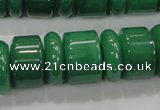 CAJ12 15.5 inches 6*18mm & 12*18mm rondelle green aventurine beads