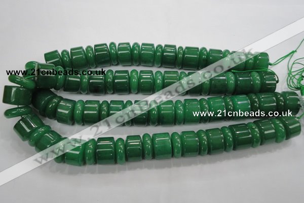 CAJ12 15.5 inches 6*18mm & 12*18mm rondelle green aventurine beads