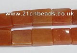 CAJ158 15.5 inches 12*15mm rectangle red aventurine jade beads