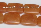 CAJ159 15.5 inches 18*25mm rectangle red aventurine jade beads