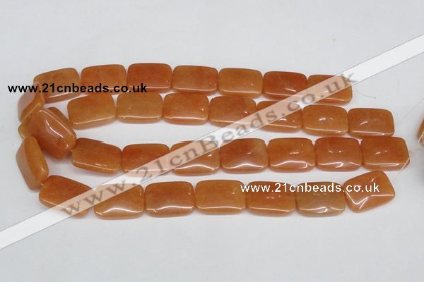 CAJ159 15.5 inches 18*25mm rectangle red aventurine jade beads