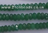 CAJ16 15.5 inches 5*8mm faceted rondelle green aventurine beads