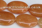 CAJ162 15.5 inches 20*30mm oval red aventurine jade beads